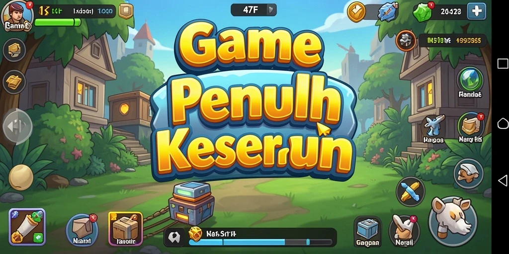 Screenshot gameplay 47F menunjukkan elemen manajemen Idle yang seru.