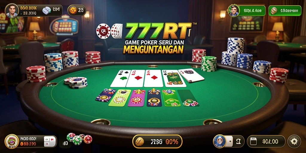 Tampilan gameplay Poker yang menarik di 777RT.