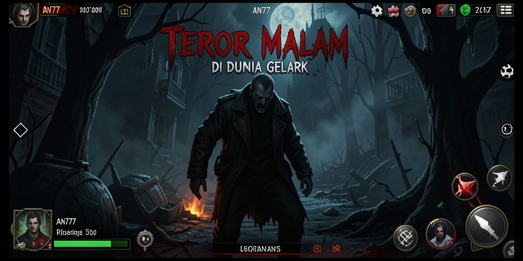 Tampilan gameplay menyeramkan dalam AN777 yang mengungkap kegelapan.