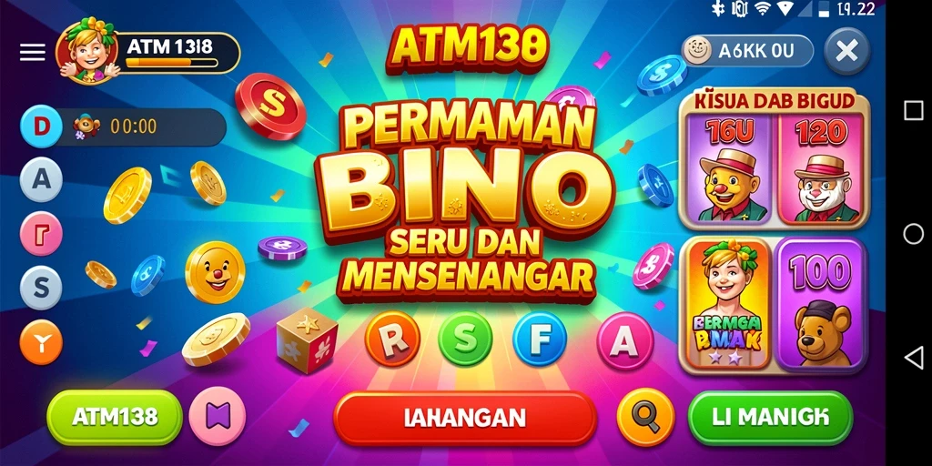 Screenshot gameplay ATM138 yang menampilkan aksi seru permainan Bingo.