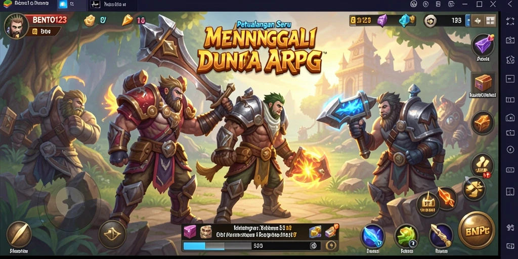 Tampilan gameplay seru dalam BENTO123 dengan pertempuran epik.