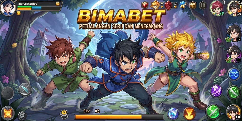 Menampilkan karakter anime dalam aksi seru di BIMABET.
