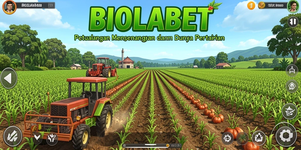 Tampilan gameplay menarik dalam BIOLABET saat bertani.