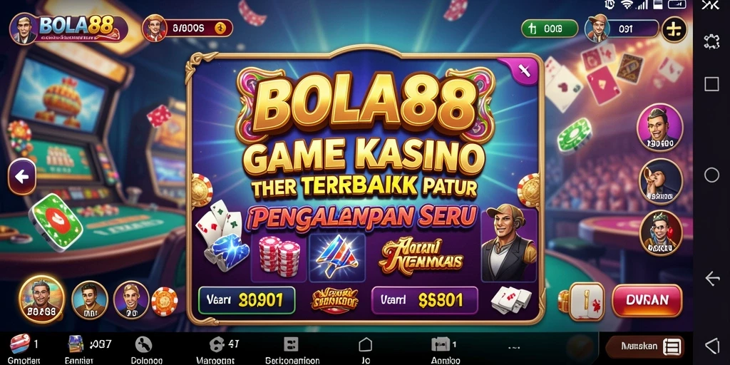 Tampilan gameplay BOLA88 dengan aksi seru permainan Kasino.