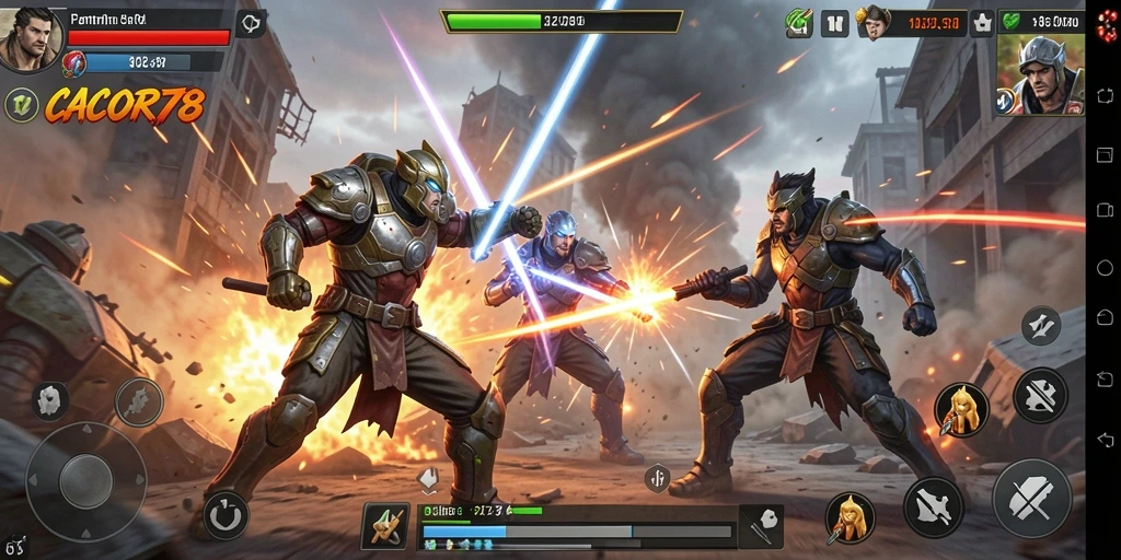 Tampilan mendebarkan dari gameplay CACOR78 yang penuh aksi.