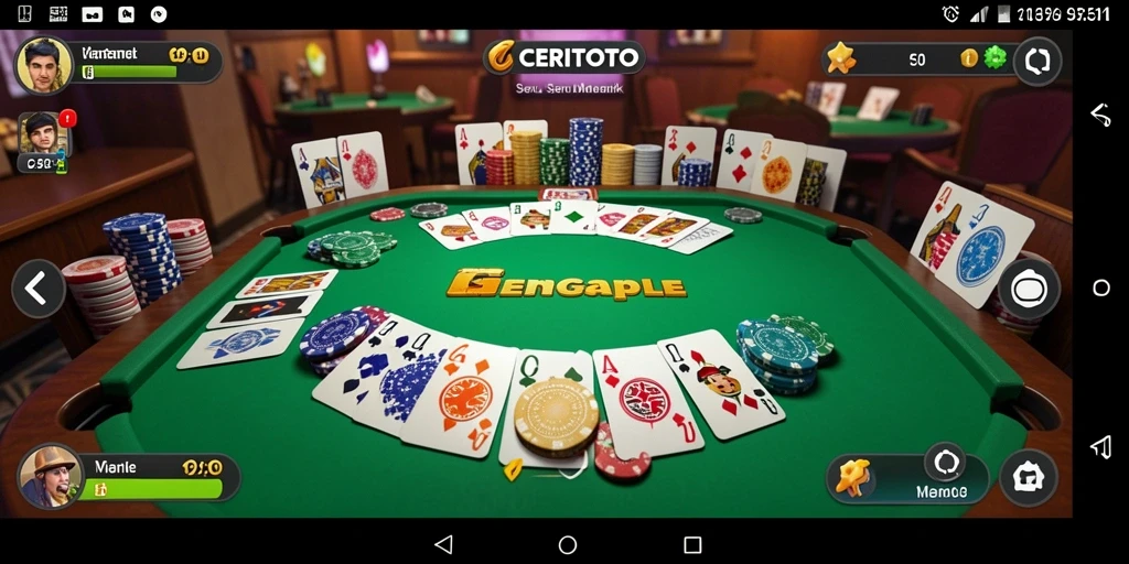 Screenshot CERITOTO menunjukkan gameplay Gaple yang seru dan interaktif.