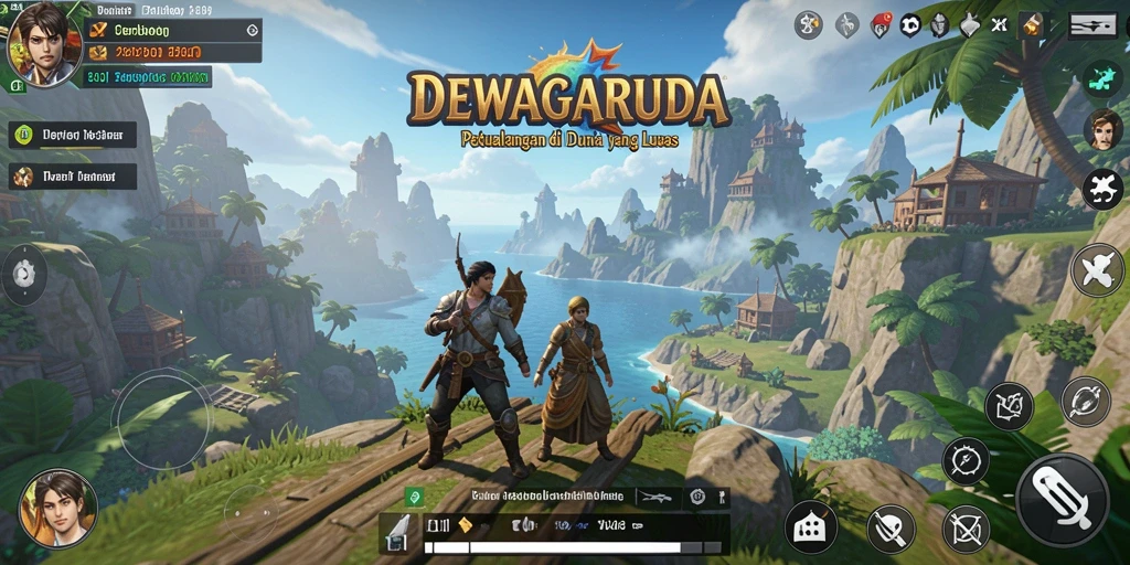 Gameplay DEWAGARUDA yang menakjubkan dan dunia yang luas.