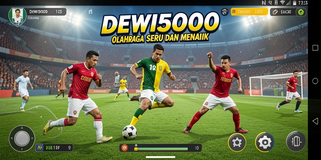 Tampilan gameplay menarik di DEWI5000 dengan aksi olahraga nyata.