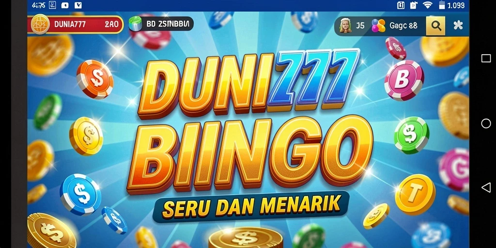 Tampilan gameplay menarik dari DUNIA777 dalam permainan Bingo.