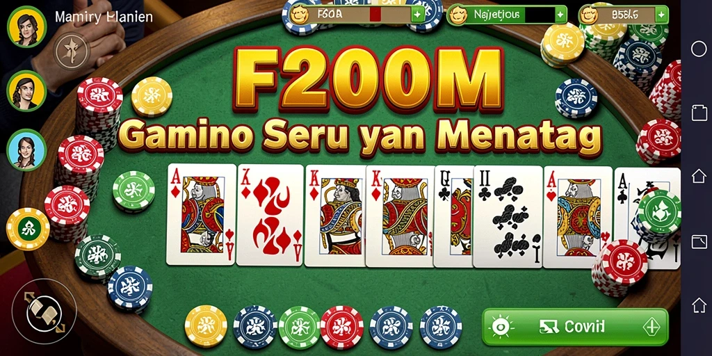 Tampilan gameplay seru F200M saat bermain Domino.