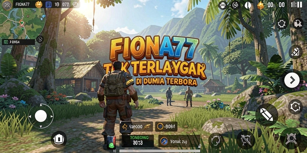 Tangkapan layar gameplay FIONA77 yang menunjukkan petualangan seru di dunia terbuka.