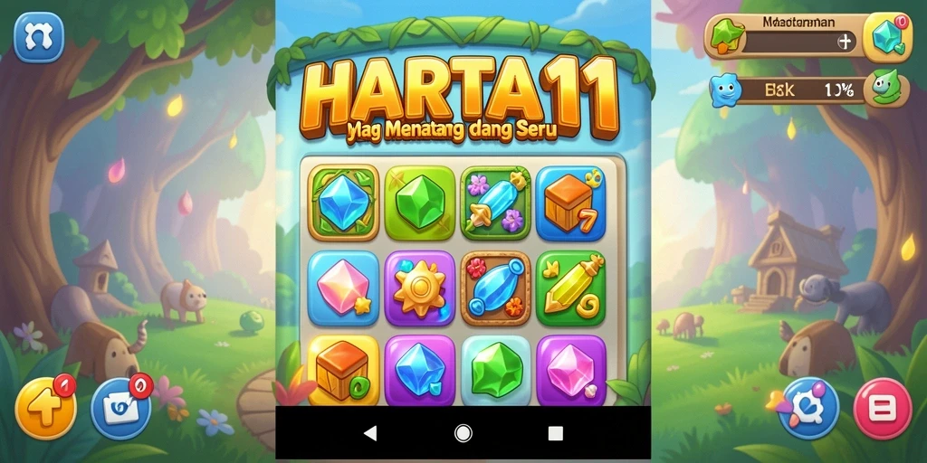 Screenshot HARTA11 menampilkan pengalaman gameplay Match-3 yang seru.