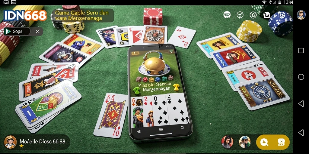 Tampilan gameplay Gaple yang mengasyikkan di IDN668.