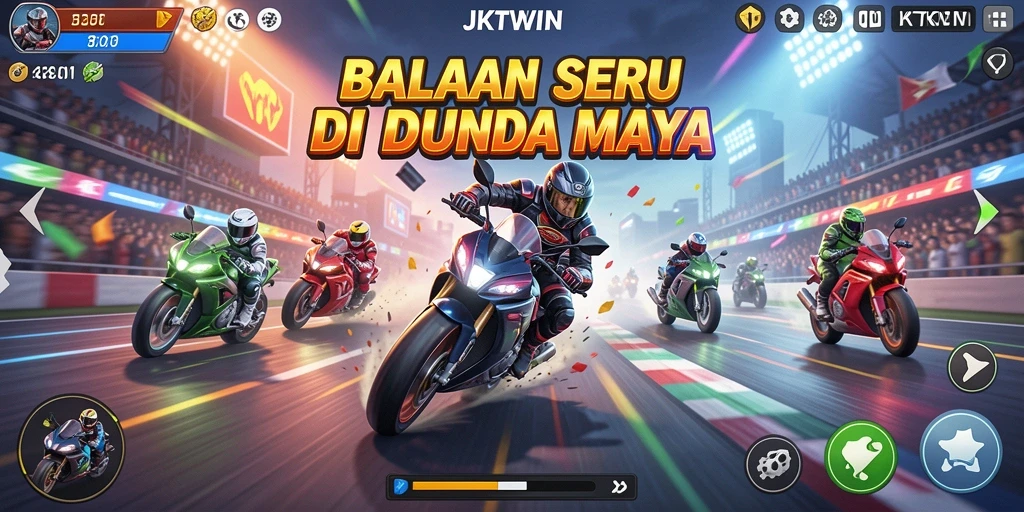 Gameplay seru dan mendebarkan dari balapan JKTWIN.