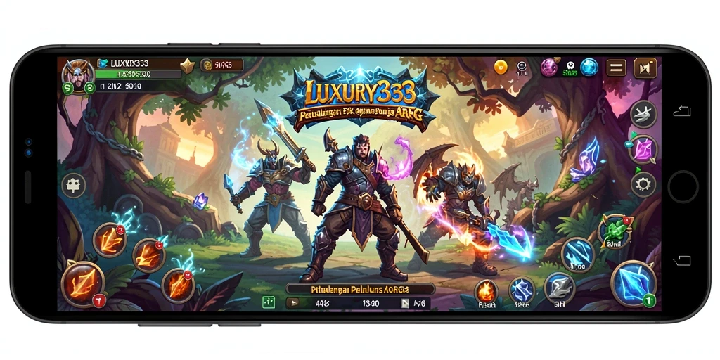 Tangkapan layar gameplay LUXURY333 menampilkan aksi pertarungan seru di dunia ARPG.