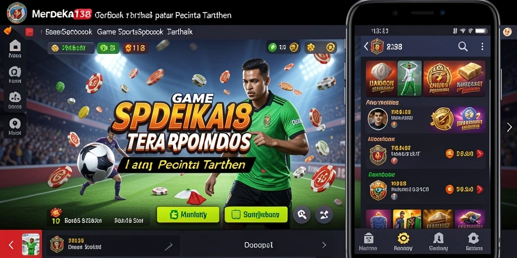Tampilan utama <strong>MERDEKA138</strong> dengan fitur taruhan olahraga yang menarik.