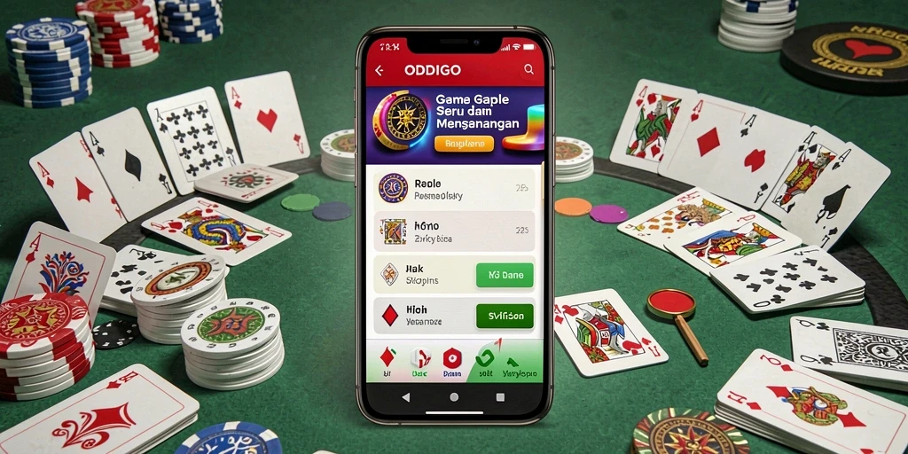 Screenshot gameplay ODDIGO yang menampilkan keseruan bermain Gaple.