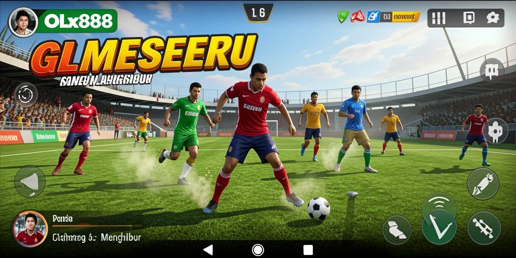 Tampilan gameplay seru dari OLX888 menampilkan aksi olahraga yang dinamis.