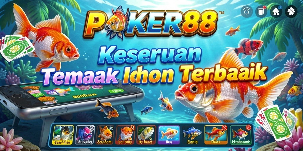 Screenshot gameplay POKER88 menampilkan serunya menembak ikan.
