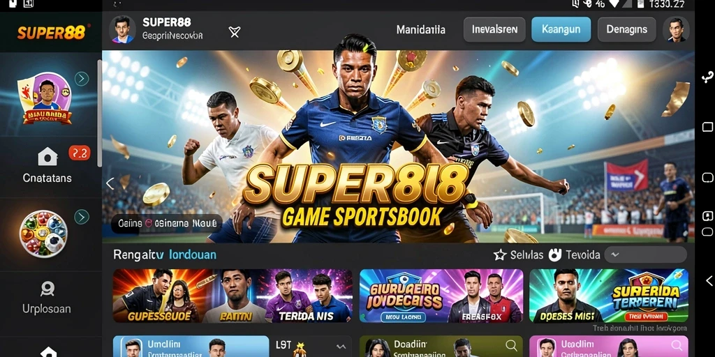 Tampilan gameplay Sportsbook yang mengasyikkan dan interaktif.