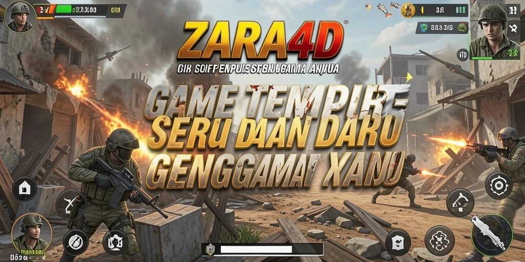 Menampilkan aksi intens dalam gameplay ZARA4D.